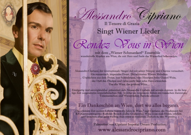 Rendez Vous in Wien, Wiener Lied und Operette von Alessandro Cipriano (Tenor)